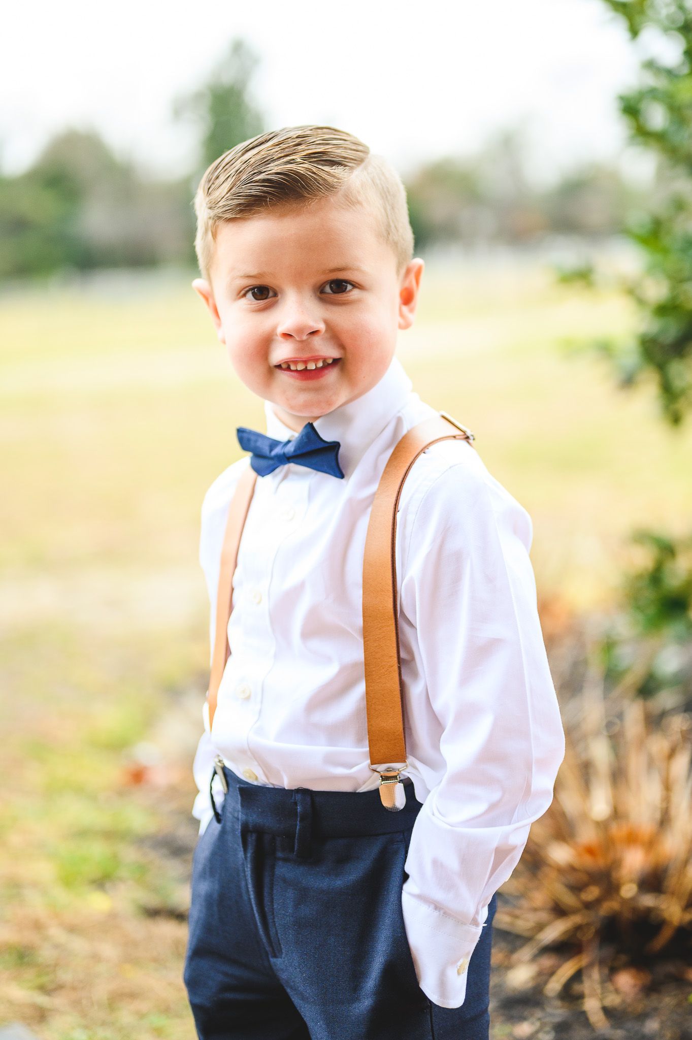 ring bearer portrait at Edel Haus alpaca farm
