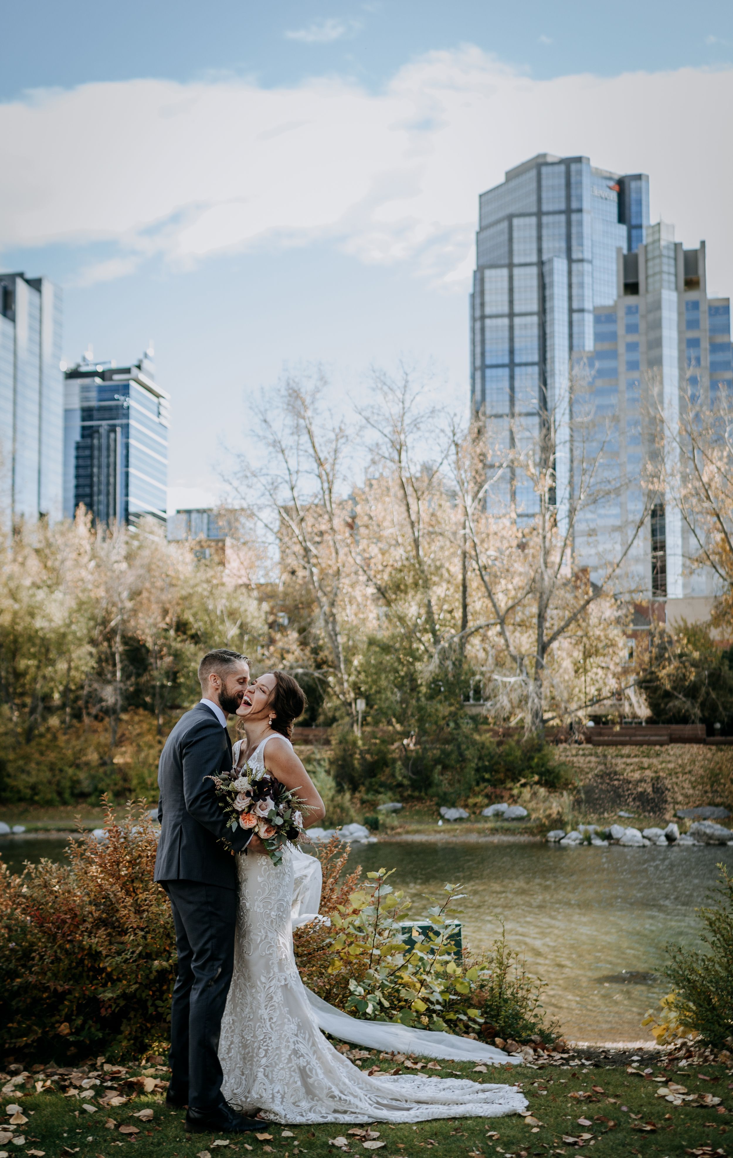 Wedding Photographer Princes Island Park Calgary